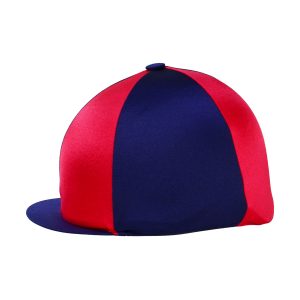 Hy Equestrian Two-Tone Hat Cover - Navy/Red