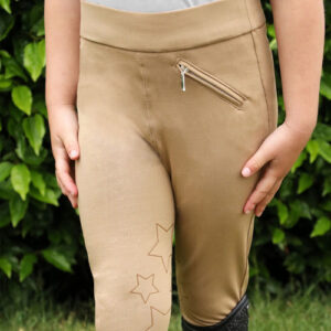 Hy Equestrian Stella Riding Tights -Children's - Beige, Age 9 - 10