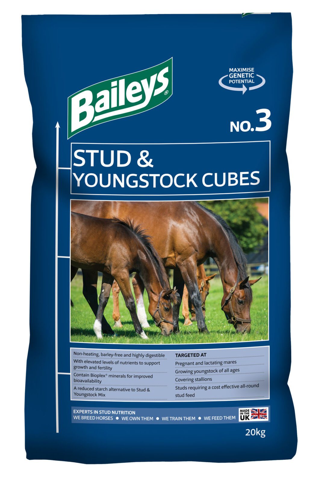 Baileys No.3 Stud Cubes 20kg Click & Collect