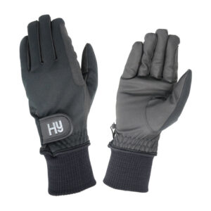 Hy Equestrian Ultra Warm Sorftshell Gloves -Black
