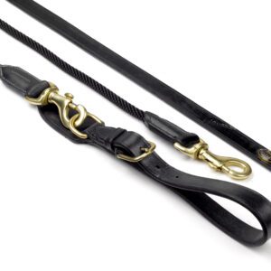 Whitaker Leather Draw Reins with Rope Insert