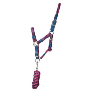Hy Multicolour Adjustable Head Collar with Rope