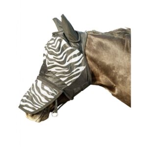 HKM Anti-Fly Mask -Zebra- White-Black