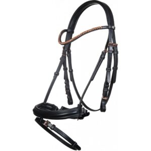 HKM Bridle- Black- Rosegold Glamour- Style