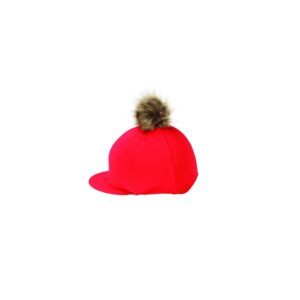 Hy Equestrian Hat Cover with Faux Fur Pom Pom