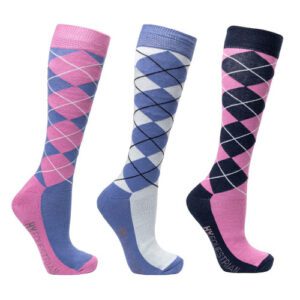 Hy Equestrian Synergy Argyle Socks (Pack of 3)