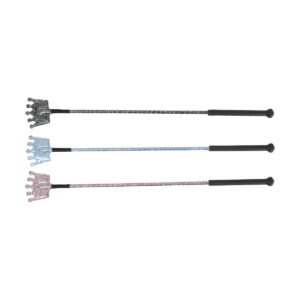 HySCHOOL Glitter Crown Riding Whip 65cm