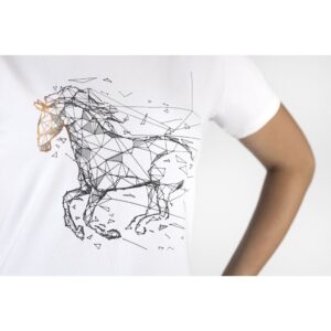 HKM T-Shirt -Geometrical Horse- White
