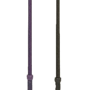 HySCHOOL Leather Riding Whip Black 66cm Pack of 3