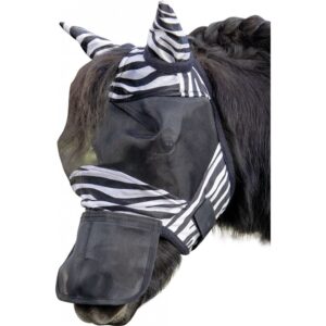 HKM Anti-Fly Mask -Zebra Shetty