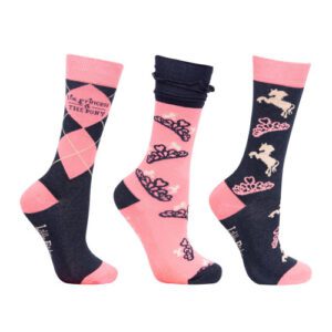 The Princess and the Pony Socks by Little Rider -Pack of 3