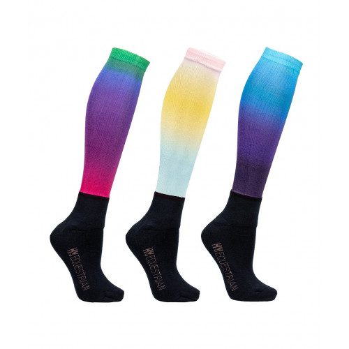 Hy Equestrian Ombre Socks (Packof 3) -Adult
