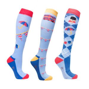 Hy Equestrian Love from London Socks (Packof 3) -Adult