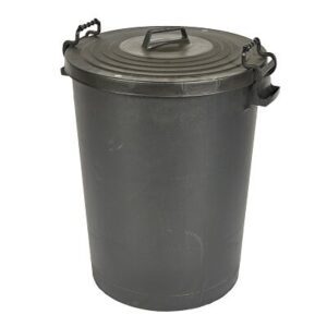 Heavy Duty Dustbin & Lid with Clip 110 litre Black Click & Collect