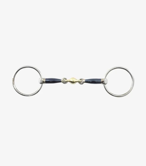  Premier Equine Blue Sweet Iron Loose Ring Snaffle with Brass Alloy Lozenge
