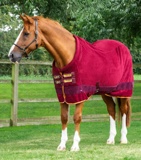 Cwell Equine Travel Fleece Tappeto/Cooler Collo Standard Borgogna Per Cavallo (6'0")