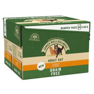 James Wellbeloved Adult Cat Grain Free Turkey in Gravy 24 x 85g
