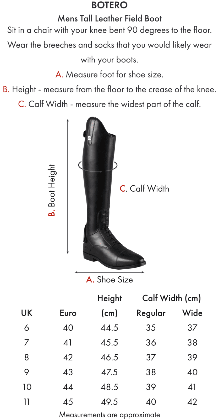 Premier Equine Mens Tall Leather Field Boot -Botero - Image 7