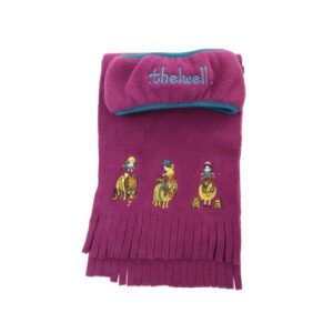 Hy Equestrian Thelwell Collection Pony Friends Fleece Headband & Scarf Set