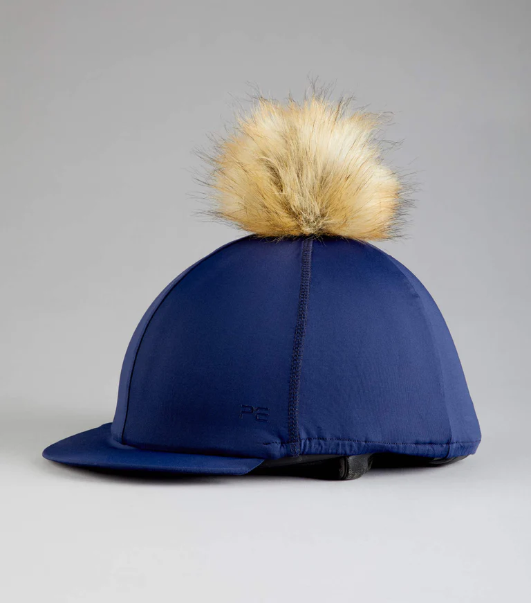 Premier Equine Jersey Hat Silk with Faux Fur Pom Pom - Image 7