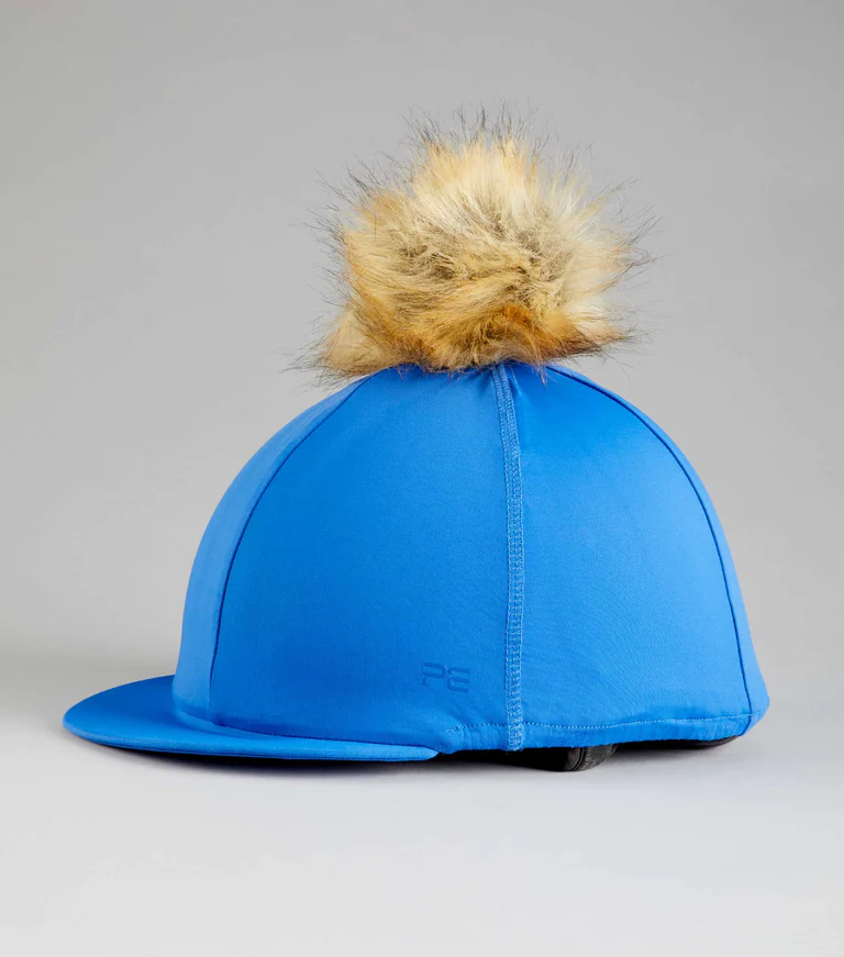 Premier Equine Jersey Hat Silk with Faux Fur Pom Pom - Image 4