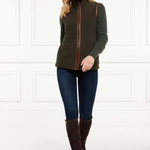 Holland Cooper Country Fleece Gilet -Khaki