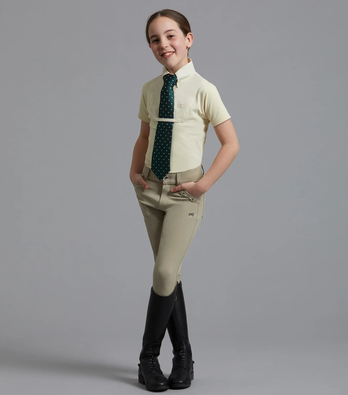 Premier Equine Girls Full Seat Gel Competition Riding Breeches -Brava - Image 2