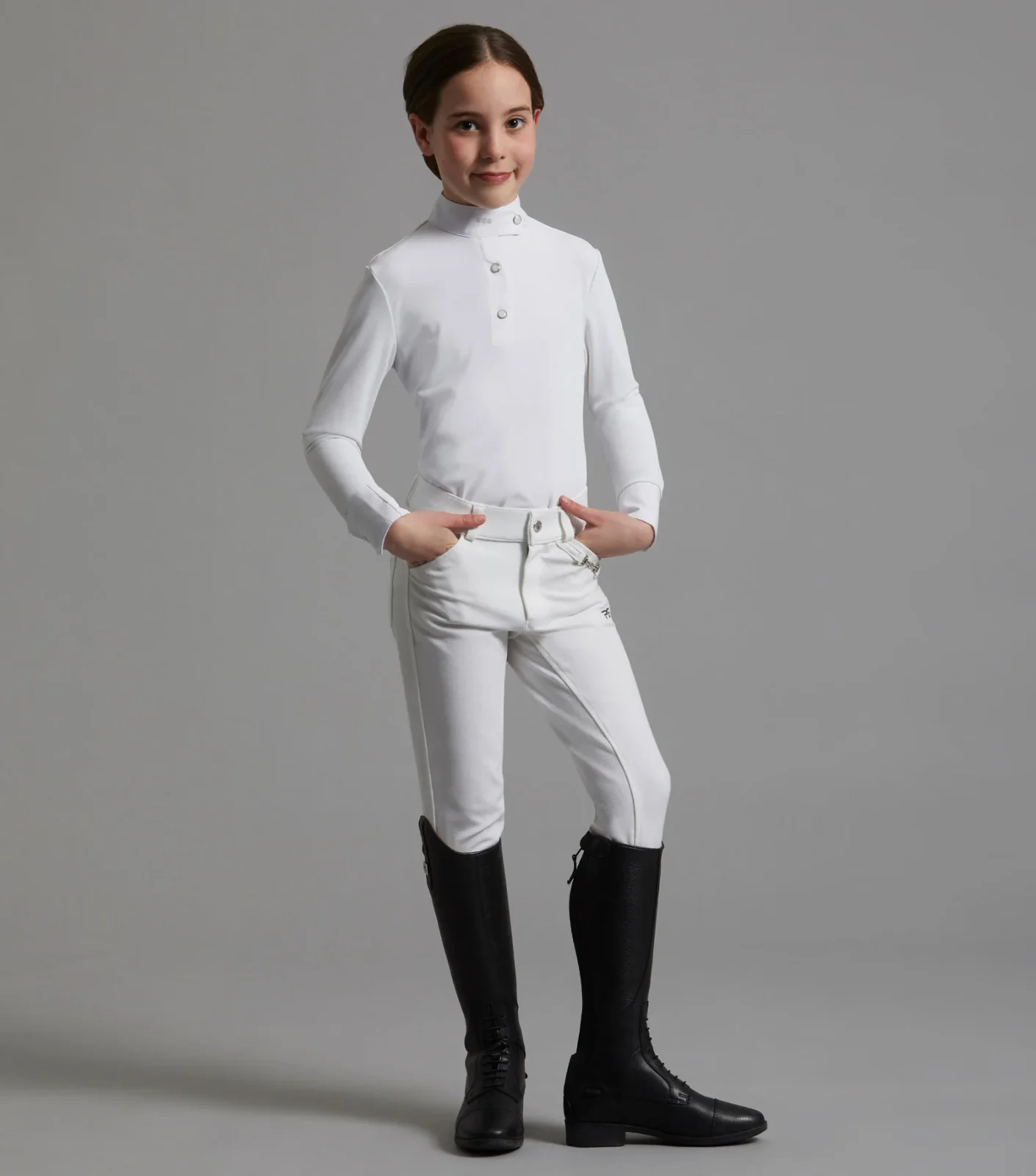 Premier Equine Girls Full Seat Gel Competition Riding Breeches -Brava - Image 3