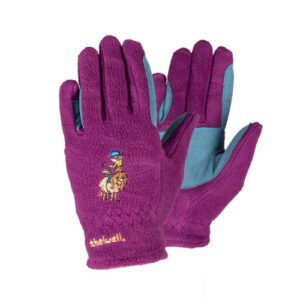 Hy Equestrian Thelwell Collection Fleece Riding Gloves -Pony Friends