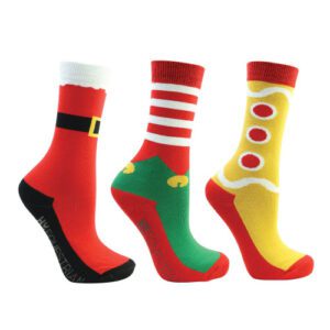 Hy Equestrian Festive Feet Christmas Socks (Pack of 3)