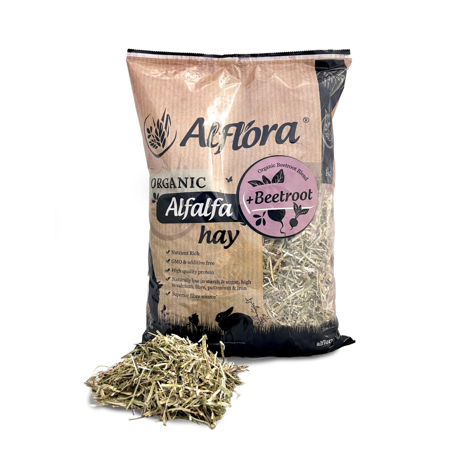 Alflora Organic Alfalfa Hay 1kg - Image 2