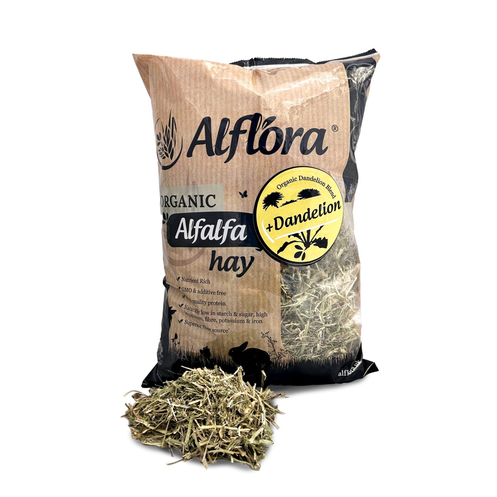 Alflora Organic Alfalfa Hay 1kg - Image 3