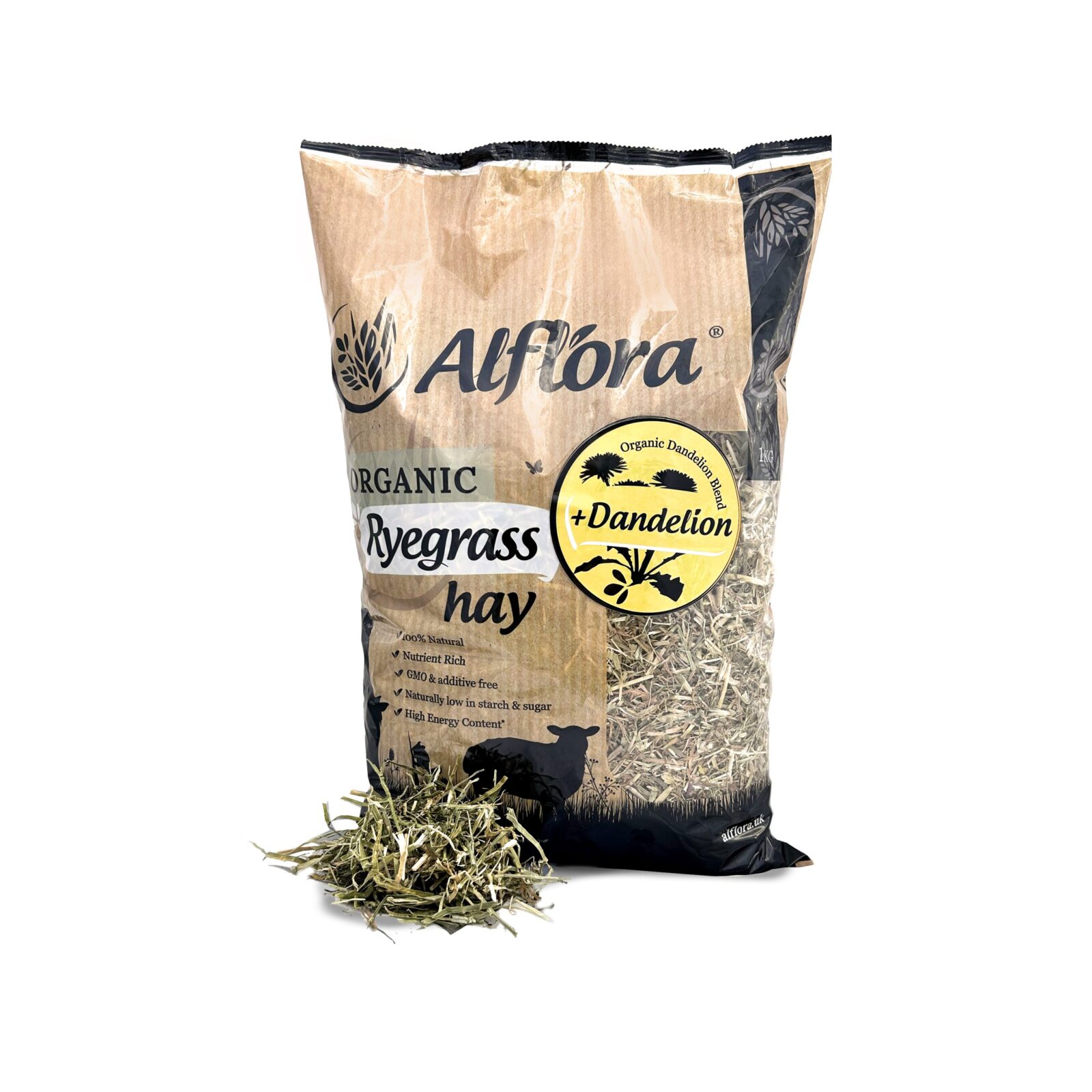 Alflora Organic Ryegrass Hay 1kg - Image 3