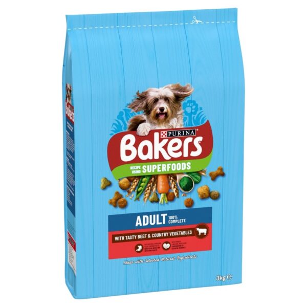 Bakers Complete Adult Dog with Beef & Veg 3kg
