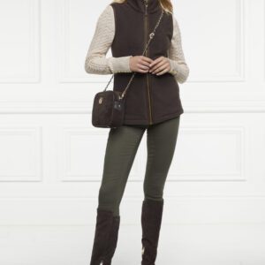 Holland Cooper Country Fleece Gilet -Chocolate