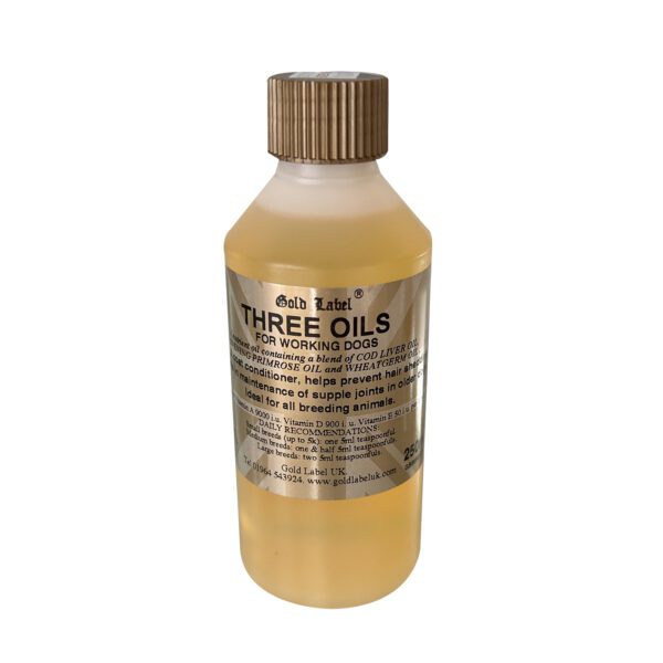 Gold Label Canine Three Oils 250ml supplement