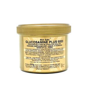 Gold Label Canine Glucosamine Plus 5000 300gm for healthy joints