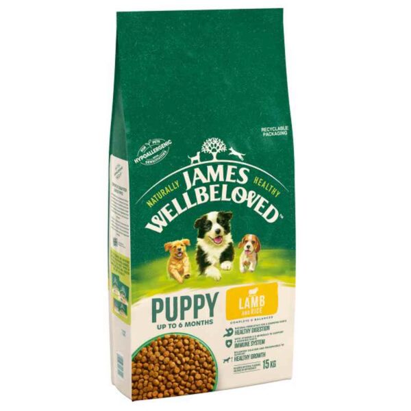 James Wellbeloved Puppy Lamb & Rice 15kg Click & Collect