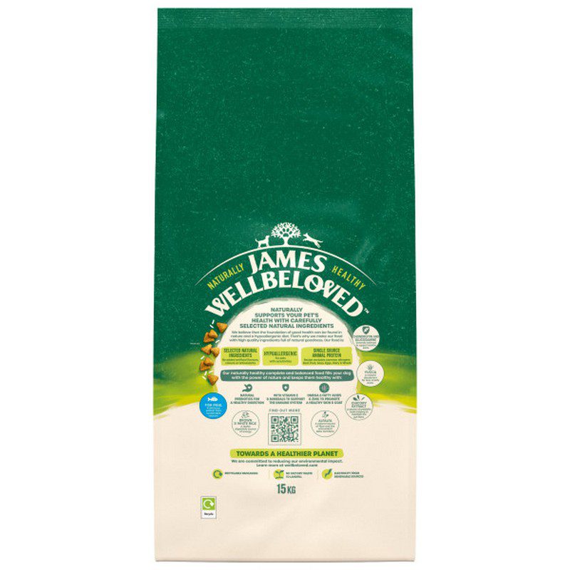 James Wellbeloved Dog Senior Fish & Rice 15kg Click & Collect - Image 2