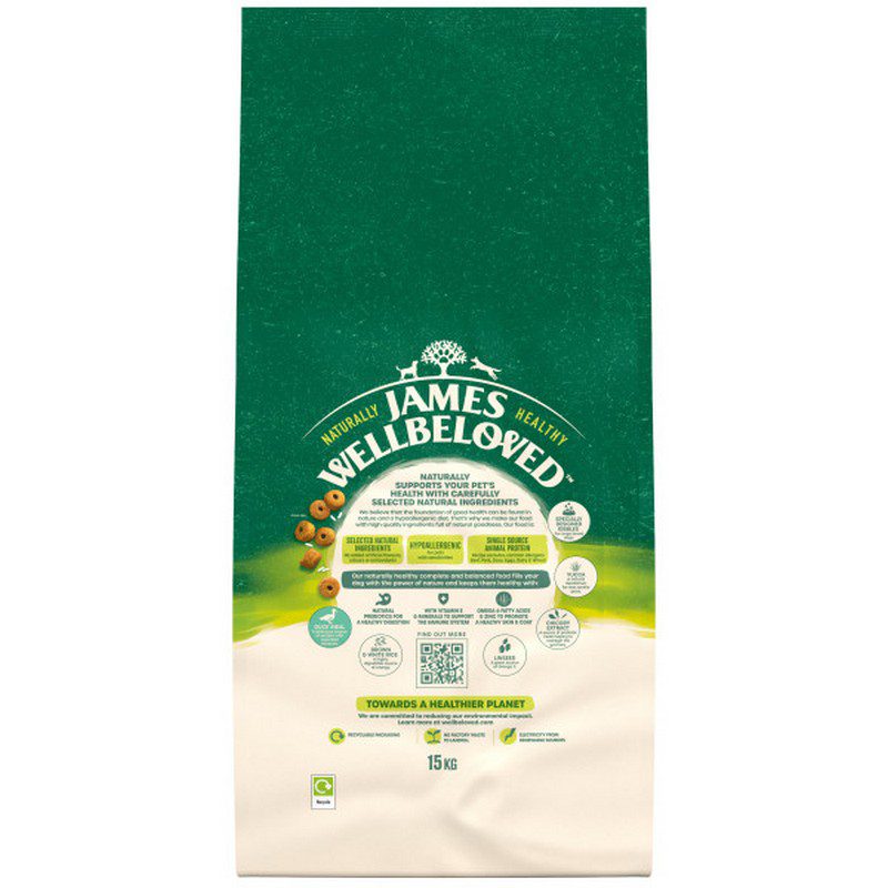 James Wellbeloved Dog Adult Large Breed Duck & Rice 15kg Click & Collect - Image 2