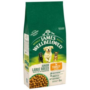 James Wellbeloved Dog Junior Large Breed Turkey & Rice 15kg Click & Collect 
