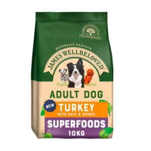 James Wellbeloved Dog Adult Superfoods Turkey with Kale & Quinoa 10kg Click & Collect