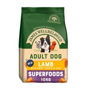 James Wellbeloved Dog Adult Superfoods Lamb with Sweet Potato 10kg Click & Collect