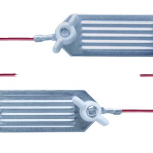Ideal mechanical and electrical connection between two fencing tapes up to a width of 40mm, with an 80cm lead.