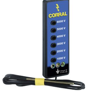 Voltage reading in six levels from 1000V to 6000V.