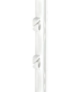 Stirrup post, white, 158cm. 18cm spike, eyes for up to four ropes and eight tapes.