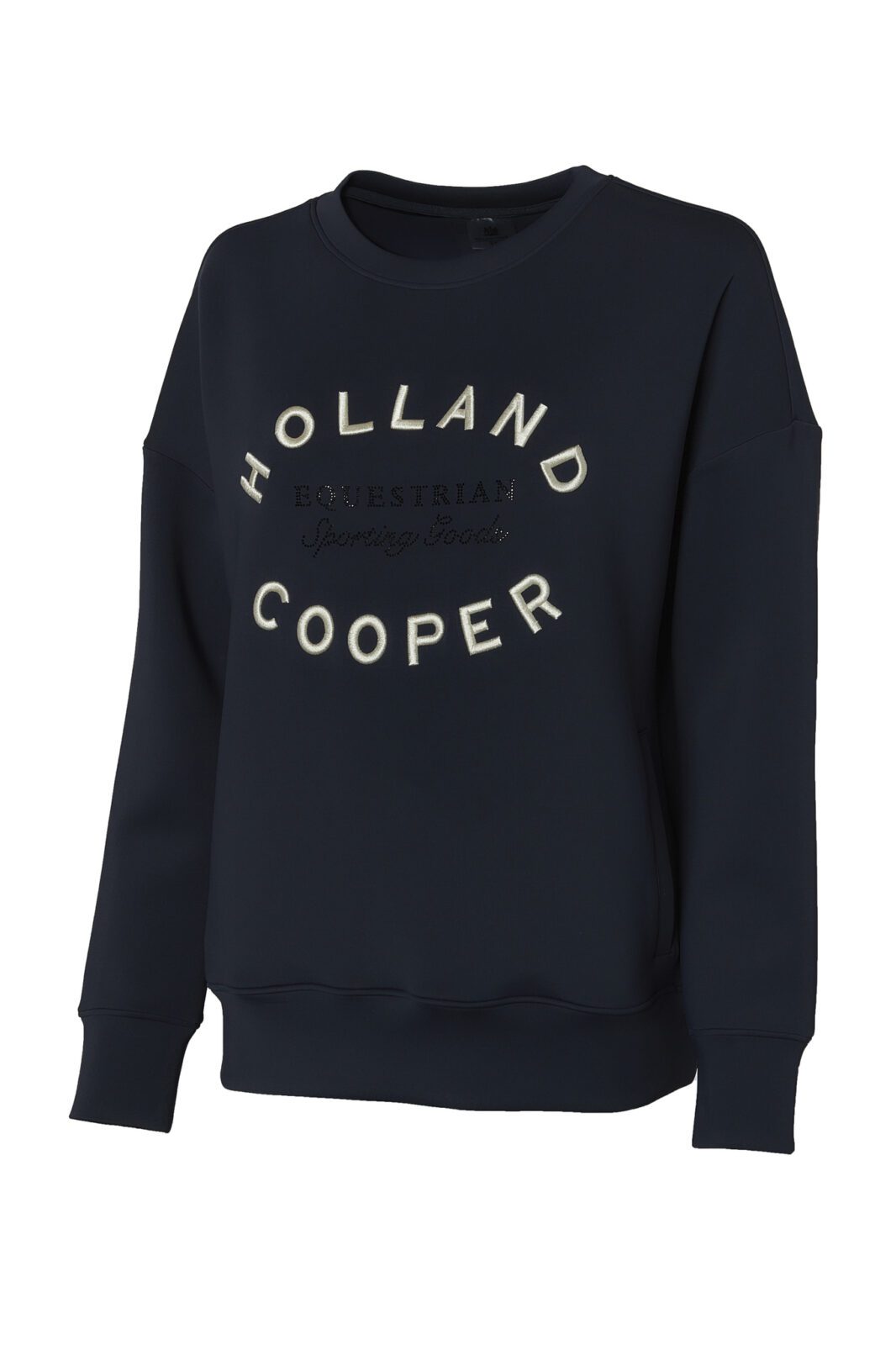Holland Cooper Crystal Crew Neck Sweat -Ink Navy - Image 7