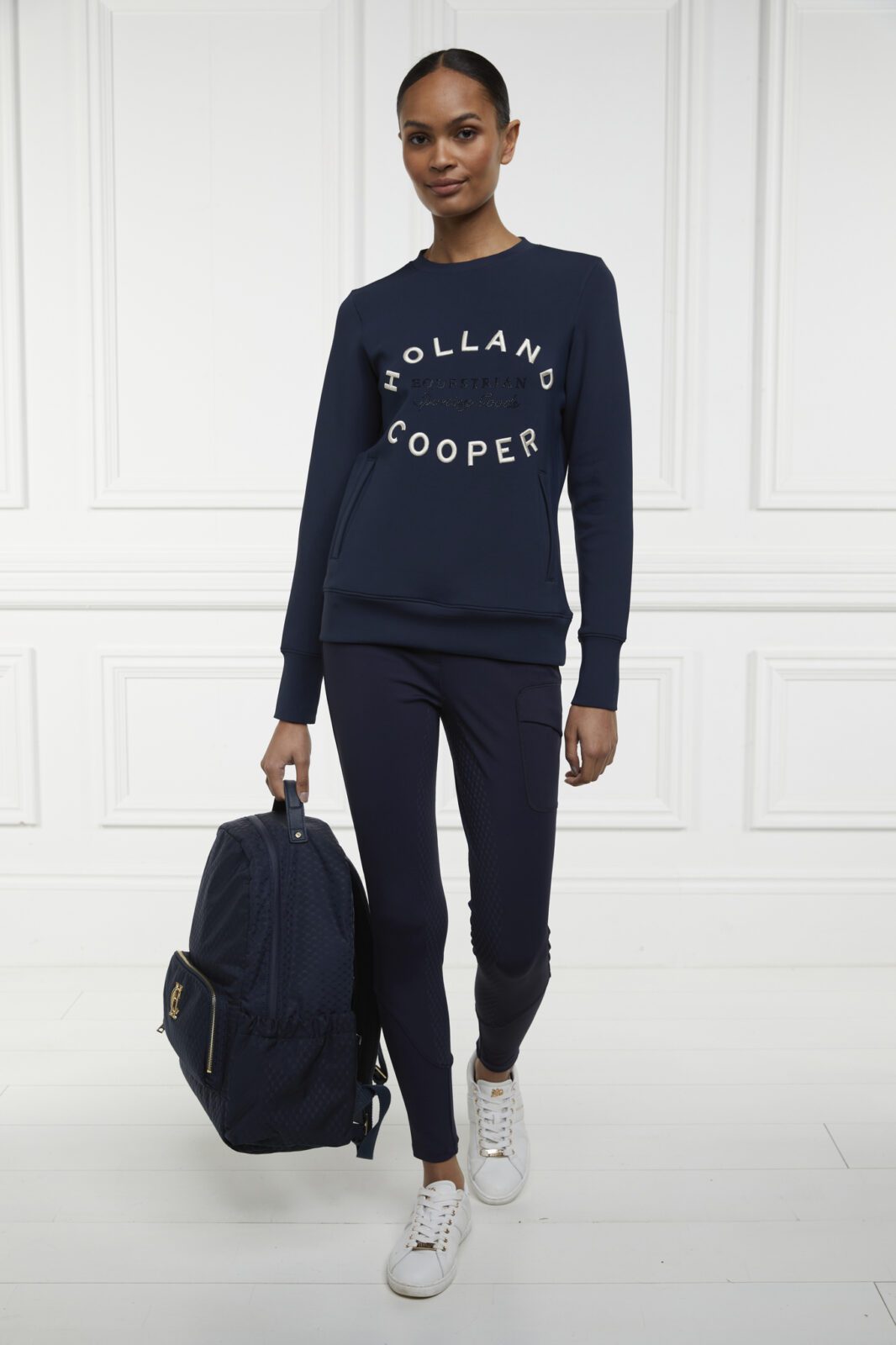 Holland Cooper Crystal Crew Neck Sweat -Ink Navy - Image 2