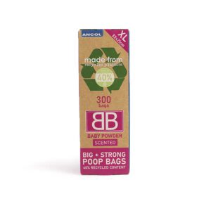 Ancol Baby Powder Scented Giant Poop Bags Roll -300 Bags