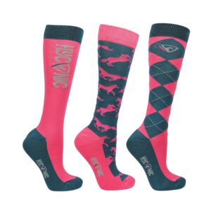 Hy Equestrian Pattern Socks -HYCONIC (Pack of 3)